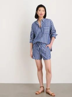 Rework Sunny Pull On Short In Wide Stripe