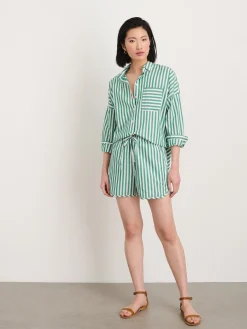 Rework Sunny Pull On Short In Bold Stripe