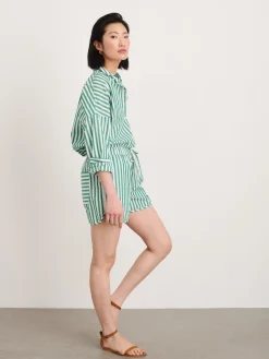 Rework Sunny Pull On Short In Bold Stripe