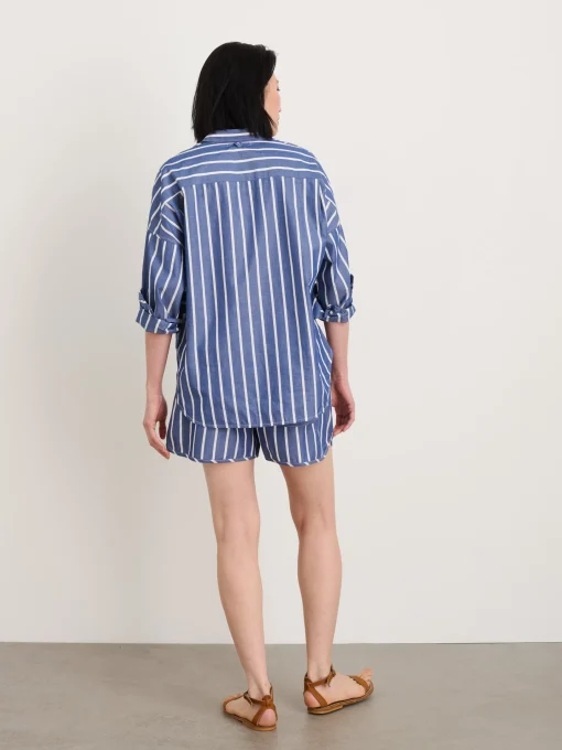 Rework Sunny Pull On Short In Wide Stripe