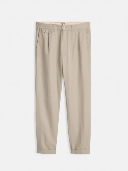 Standard Pleated Pant In Cotton Linen