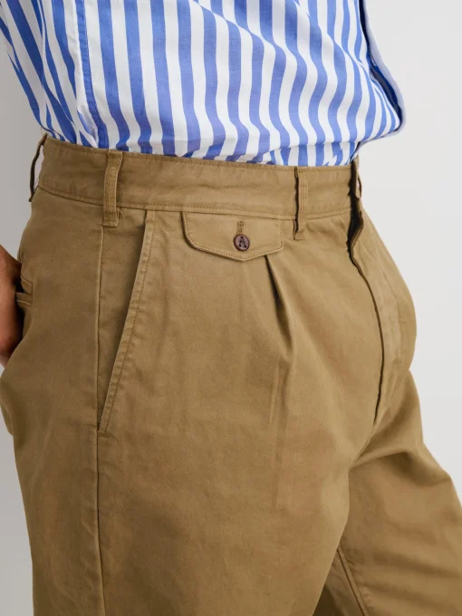 Standard Pleated Pant In Chino (Long Inseam)
