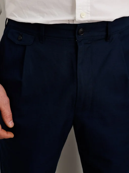 Standard Pleated Pant In Cotton Linen