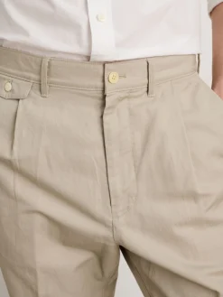Standard Pleated Pant In Cotton Linen