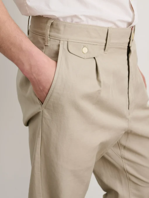 Standard Pleated Pant In Cotton Linen