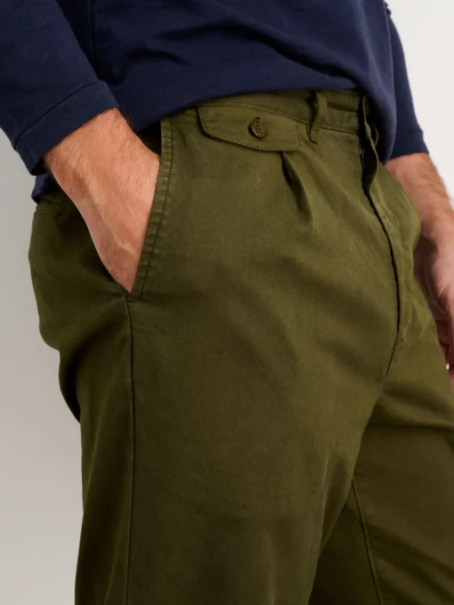 Standard Pleated Pant In Chino (Long Inseam)