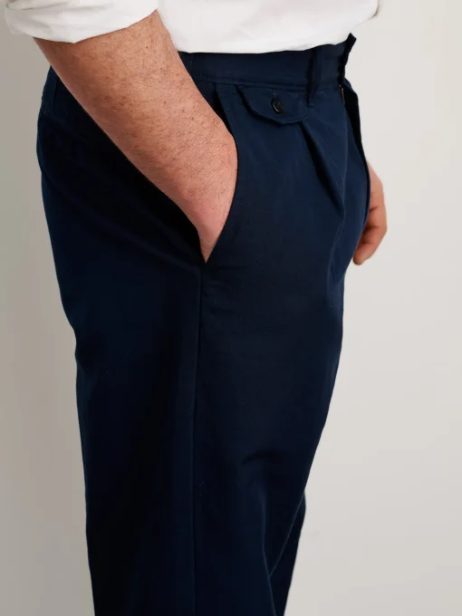 Standard Pleated Pant In Cotton Linen