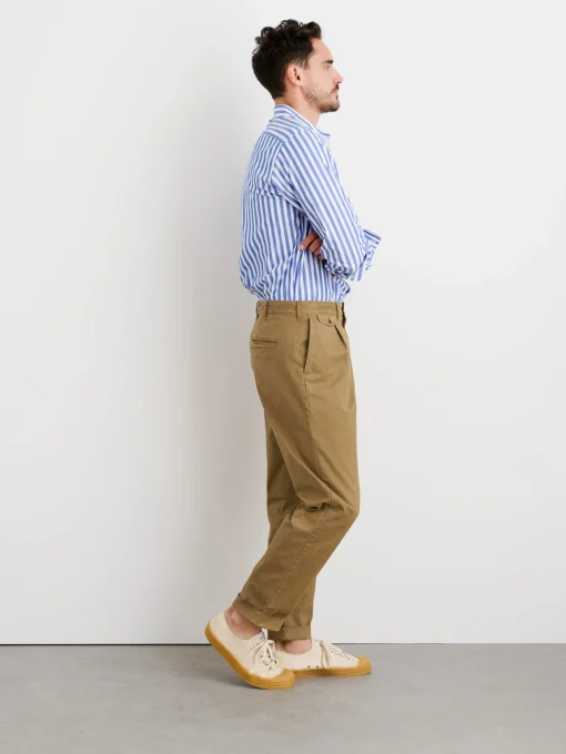 Standard Pleated Pant In Chino (Long Inseam)