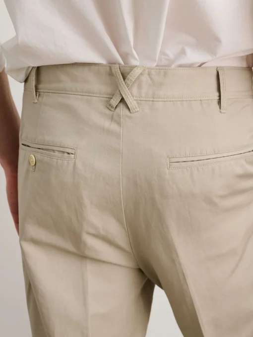 Standard Pleated Pant In Cotton Linen