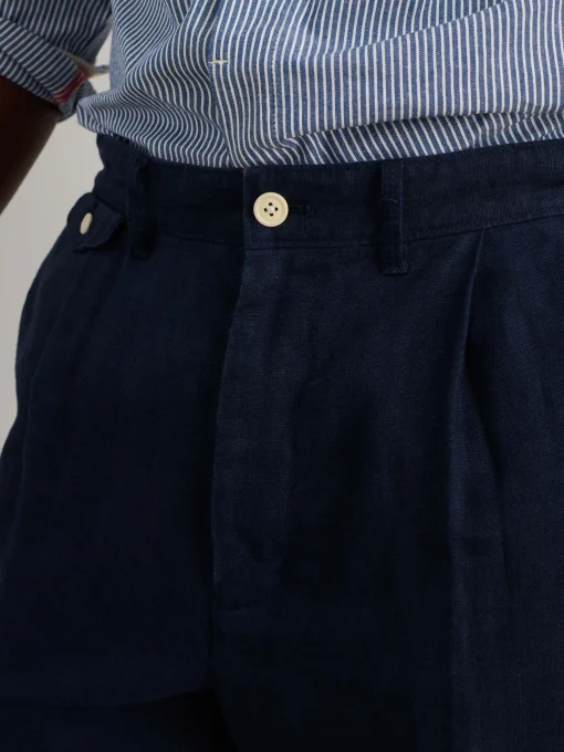 Standard Pleated Pant In Linen