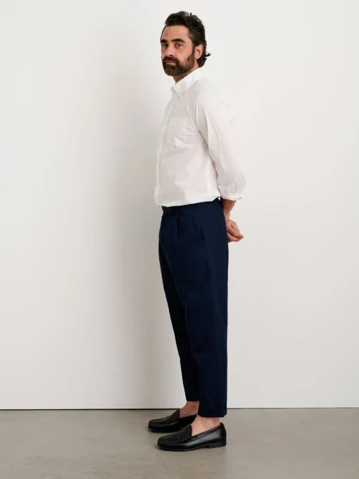 Standard Pleated Pant In Cotton Linen
