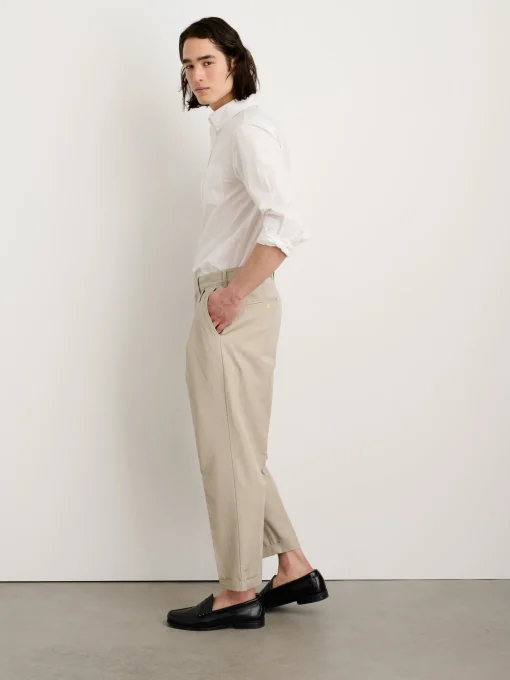 Standard Pleated Pant In Cotton Linen