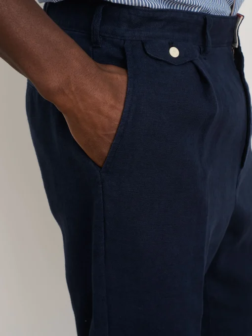 Standard Pleated Pant In Linen