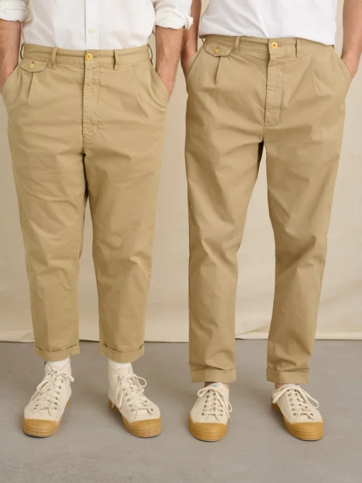 Standard Pleated Pant In Chino (Long Inseam)