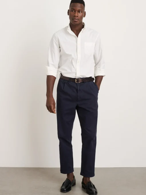 Standard Pleated Pant In Chino (Long Inseam)