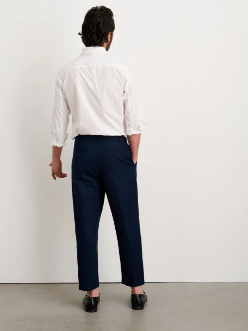 Standard Pleated Pant In Cotton Linen