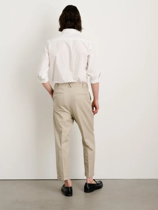 Standard Pleated Pant In Cotton Linen