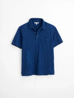 Standard Polo In Indigo Slub Cotton