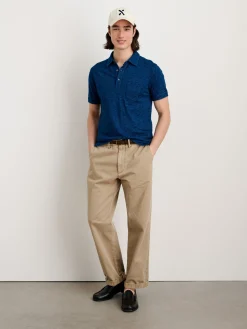 Standard Polo In Indigo Slub Cotton
