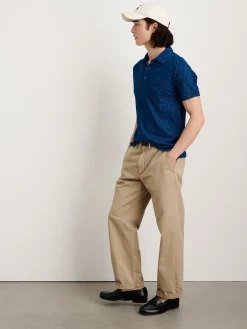 Standard Polo In Indigo Slub Cotton