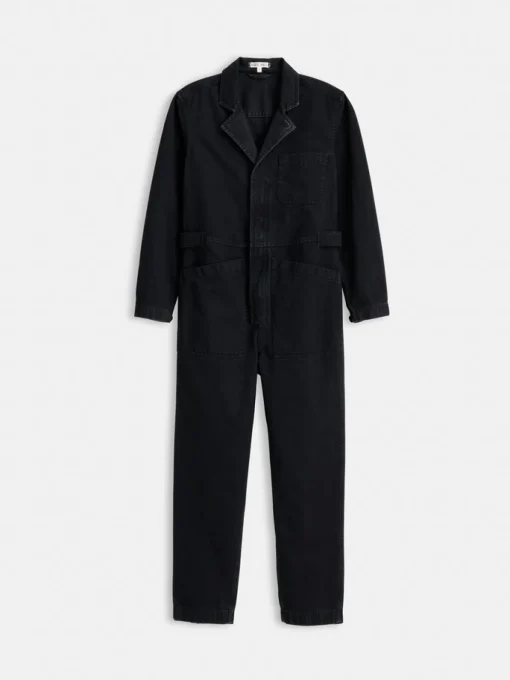 Standard Zip Jumpsuit In Herringbone