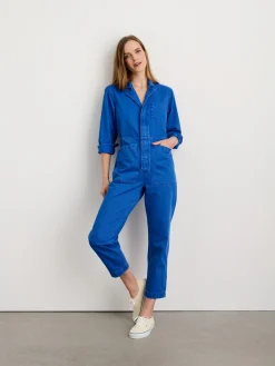 Standard Zip Jumpsuit In Herringbone