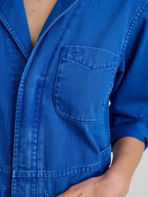Standard Zip Jumpsuit In Herringbone