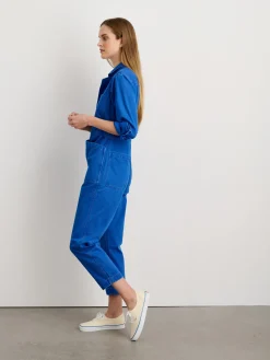 Standard Zip Jumpsuit In Herringbone
