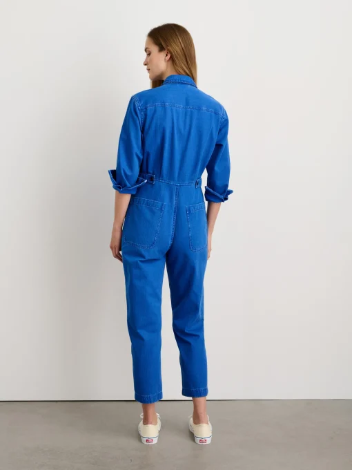 Standard Zip Jumpsuit In Herringbone