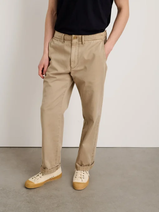 Straight Leg Pant In Vintage Washed Chino (Long Inseam)