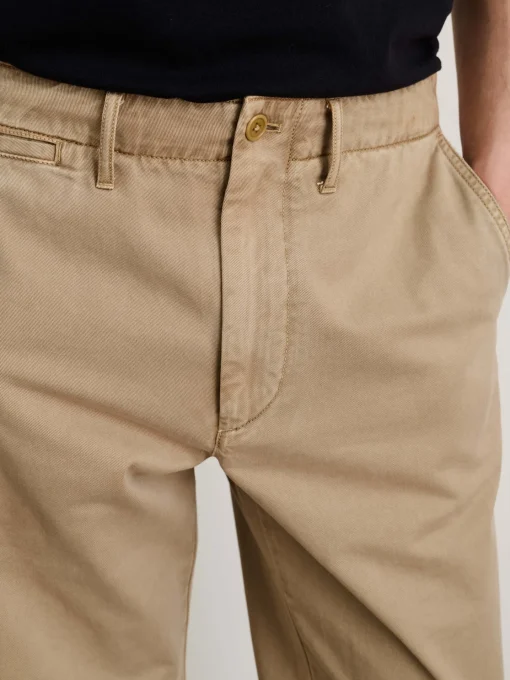 Straight Leg Pant In Vintage Washed Chino (Long Inseam)