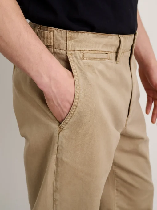 Straight Leg Pant In Vintage Washed Chino (Long Inseam)
