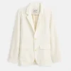 Suitish Blazer In Drapey Twill