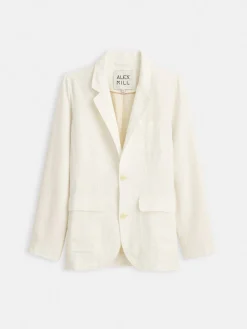 Suitish Blazer In Drapey Twill