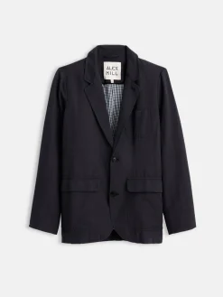 Suitish Blazer In Drapey Twill