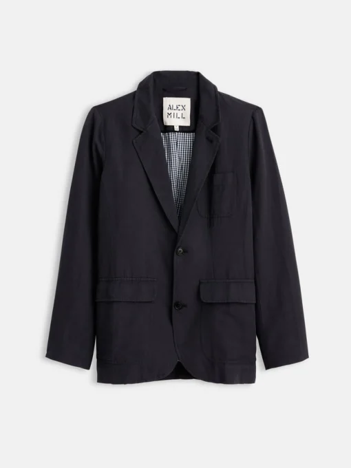 Suitish Blazer In Drapey Twill