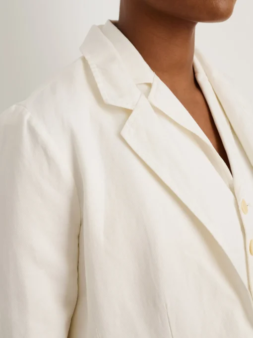 Suitish Blazer In Drapey Twill