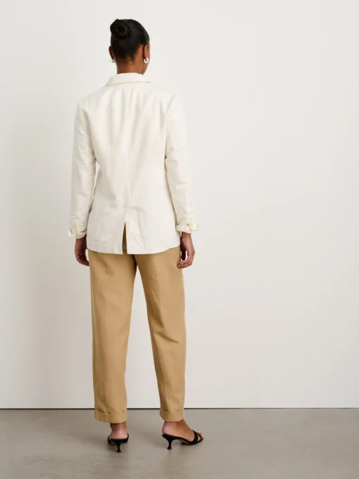 Suitish Blazer In Drapey Twill