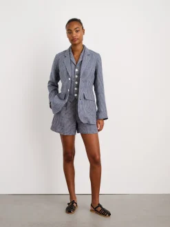 Suit(Ish) Blazer In Mini Gingham