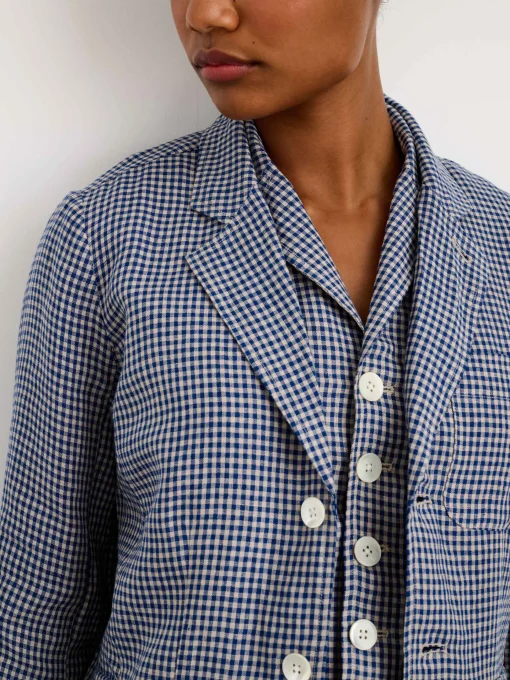 Suit(Ish) Blazer In Mini Gingham