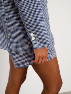 Suit(Ish) Blazer In Mini Gingham