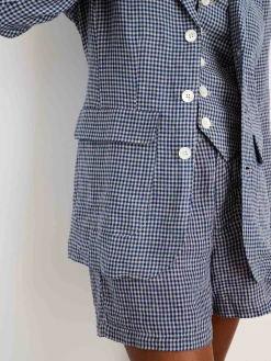 Suit(Ish) Blazer In Mini Gingham