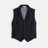 Suitish Vest In Drapey Twill