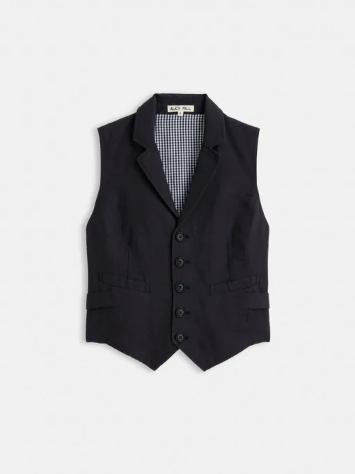 Suitish Vest In Drapey Twill