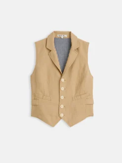 Suitish Vest In Drapey Twill