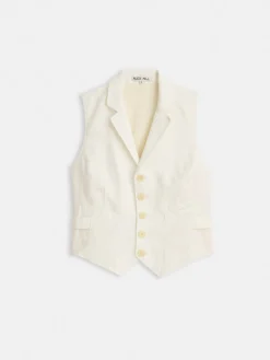 Suitish Vest In Drapey Twill