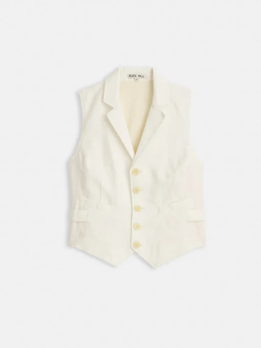 Suitish Vest In Drapey Twill