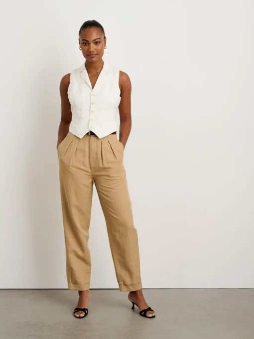 Suitish Vest In Drapey Twill