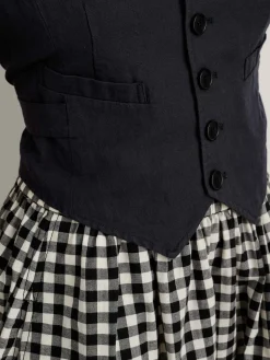 Suitish Vest In Drapey Twill