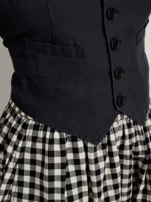 Suitish Vest In Drapey Twill